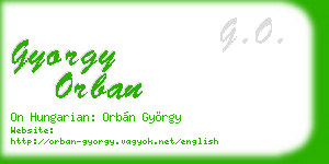 gyorgy orban business card