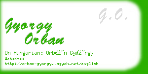 gyorgy orban business card